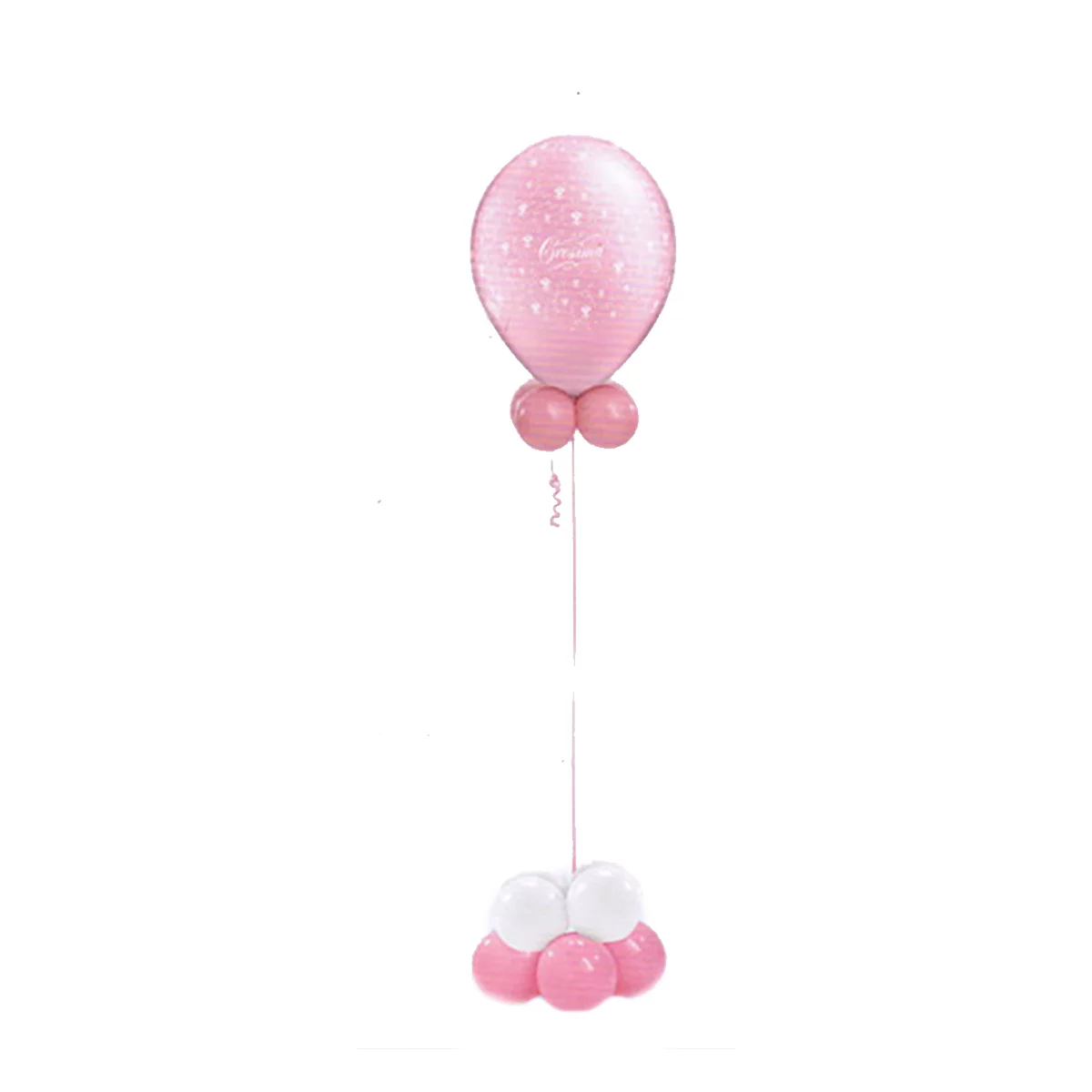 COMPOSIZIONE PALLONCINO CRESIMA ROSA NEGOZI FESTE TORINO ARTICOLI FESTE TORINO