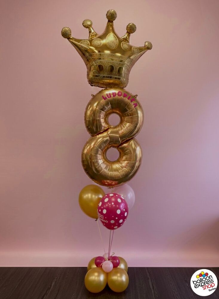 COMPOSIZIONE PALLONCINI NUMERO REGINA